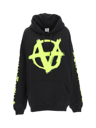 Vetements Sweaters & Knitwear In Black / Neon Yellow