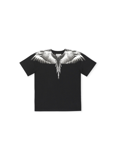 Marcelo Burlon County Of Milan Icon Wings Graphic-print Cotton-jersey T-shirt 4-12 Years In Black Grey