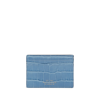 Smythson Flat Card Holder In Mara In Nile Blue