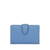 Smythson Small Continental Purse In Panama In Nile Blue