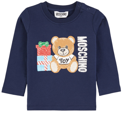 Moschino Kid-teen Kids' Branded Graphic T-shirt Navy