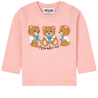 Moschino Kid-teen Branded Graphic T-shirt Sugar Rose In Pink
