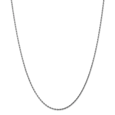 Pre-owned Accessories & Jewelry 14k White Gold 1.8mm Solid Diamond Cut Handmade Rope Chain 14" - 30"