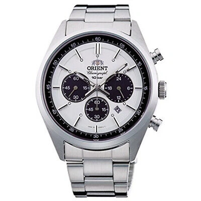 Pre-owned Orient Wv0041tx Milky White Solar Panda 70's Neo Seventies Men Watch In Box