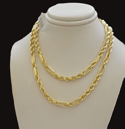 Pre-owned My Elite Jeweler Solid 10k Gold Milano Rope Chain Necklace 22" 4.5mm Men's 10kt Yellow Gold, Real