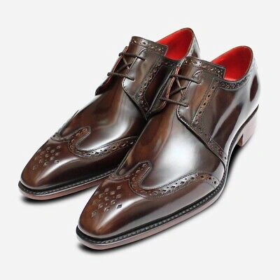Pre-owned Jeffery-west Jeffery West Shoes Original English Brogues In Pickled Walnut In Multicolor