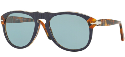 Pre-owned Persol Po 0649 Blue Prince Of Wales/blue (1090/3r) Sunglasses