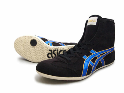 Pre-owned Asics Wrestling Shoes Ex-eo Twr900 Original Black Blue - Main Image
