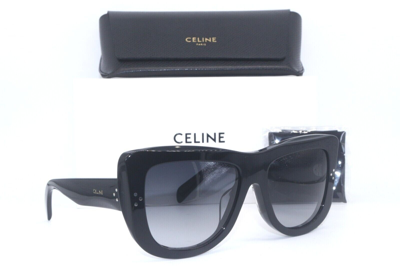 Pre-owned Celine Brand  Cl 40157u 01b Black Gradient Authentic Frames Sunglasses 57-18 In Gray
