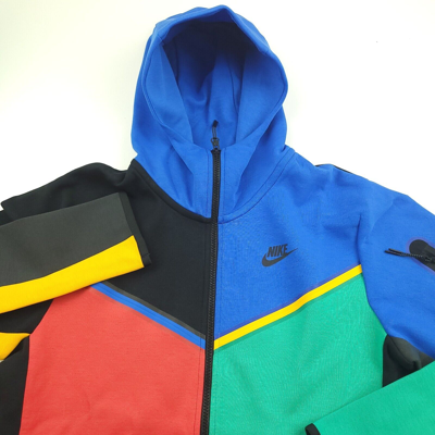 Nike Red Blue And Yellow Hoodie Pre-owned Nike Tech Fleece Full
