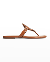 Tory Burch Miller Soft Leather Thong Sandals In Vachetta