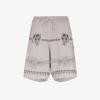 Neighborhood X Dr. Woo Grey Cotton Track Shorts In Grey