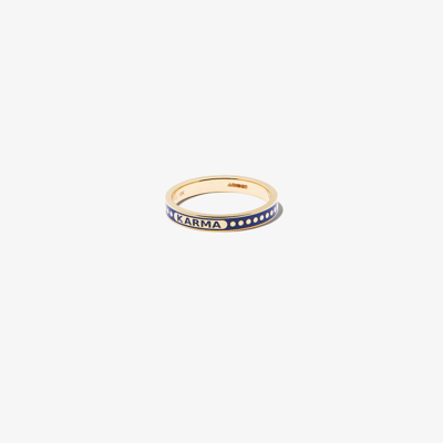 Foundrae Karma 18-karat Gold And Enamel Ring