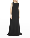 The Row Eno Cady A-line Dress In Black