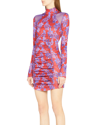 VERSACE JEANS COUTURE FLORAL RUCHED MINI BODYCON DRESS