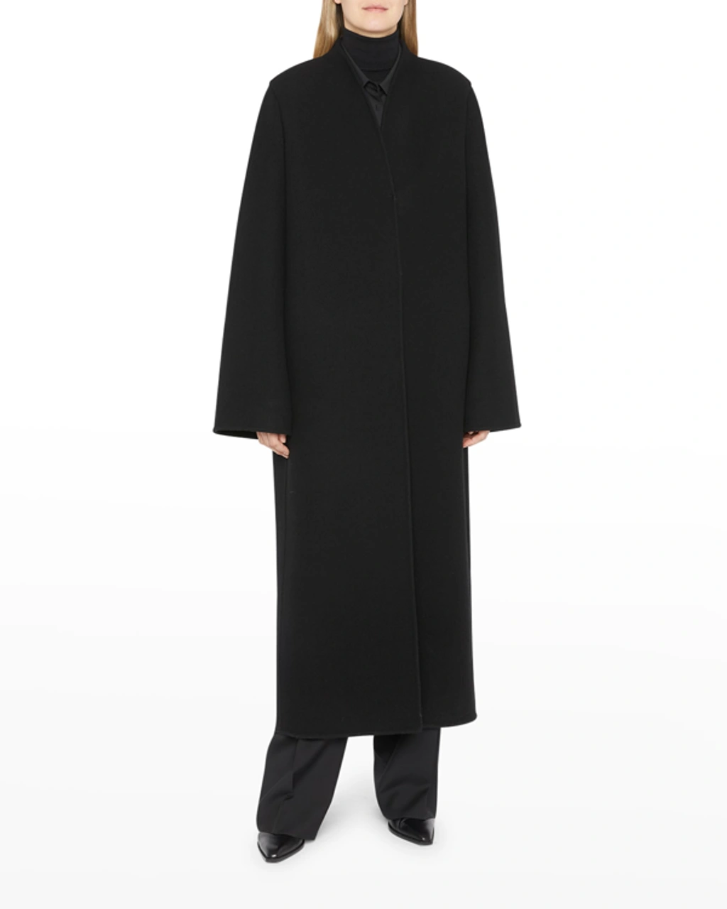 The Row Ceren Long Coat In Blk Black | ModeSens