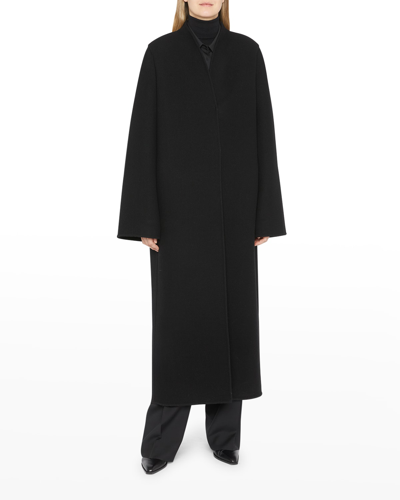 The Row Ceren Long Coat In Blk Black