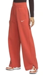 Nike Women's  Sportswear Phoenix Fleece High-waisted Wide-leg Sweatpants In Orange
