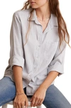 BELLA DAHL SHIRTTAIL BUTTON-UP SHIRT