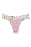 Hanky Panky Print Lace Original Rise Thong In Double Life