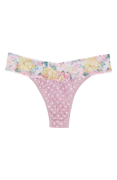 Hanky Panky Print Lace Original Rise Thong In Double Life