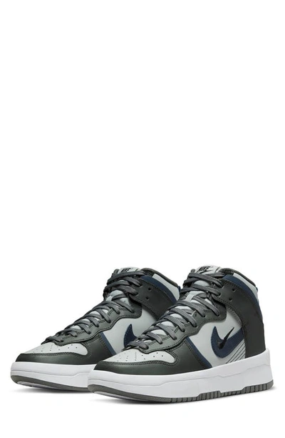 Nike Dunk High Up Sneaker In Iron Grey/ Navy/ Black/ Fog