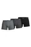 Hugo Boss 3-pack Classic Cotton Boxer Briefs In Charcoal