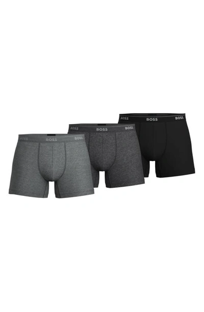 Hugo Boss 3-pack Classic Cotton Boxer Briefs In Multi
