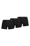 Hugo Boss Boss Underwear 3 Pack Long Boxer Briefs In Black