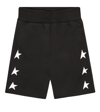 Golden Goose Printed Cotton-blend Jersey Shorts In Black/white