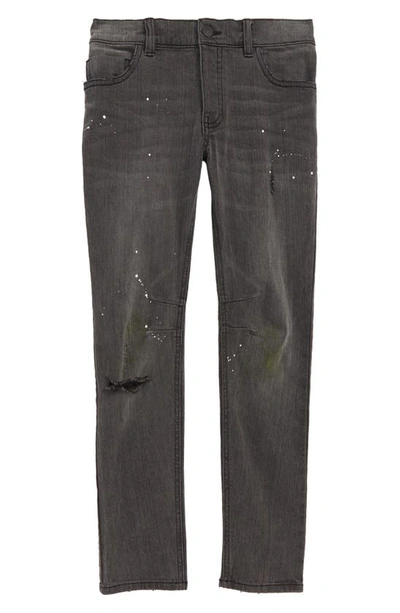 Treasure & Bond Kids' Distressed Paint Splatter Jeans In Splatter Wash