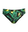 Ganni Banana Print Mid-rise Bikini Bottoms In Banana Tree Black