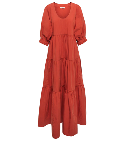 Co Women's Tiered Maxi Dress In Tomato
