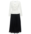 Self-portrait Pleated Midi Dress In Multi