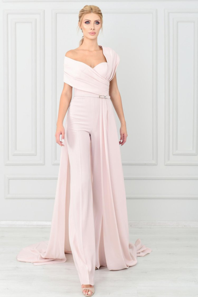 Jean Fares Couture Off The Shoulder Jumpsuit