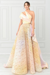 JEAN FARES COUTURE ONE SHOULDER A-LINE GOWN