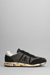 PREMIATA LUCY SNEAKERS IN BLACK SUEDE AND FABRIC