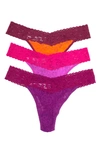 Hanky Panky Original Rise Lace Thongs In Sisc