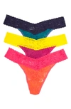 Hanky Panky Original Rise Lace Thongs In Osvn