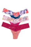 Hanky Panky Low Rise Lace Thongs In Shbf