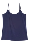 Halogen Absolute Stretch Cotton Camisole In Navy Peacoat