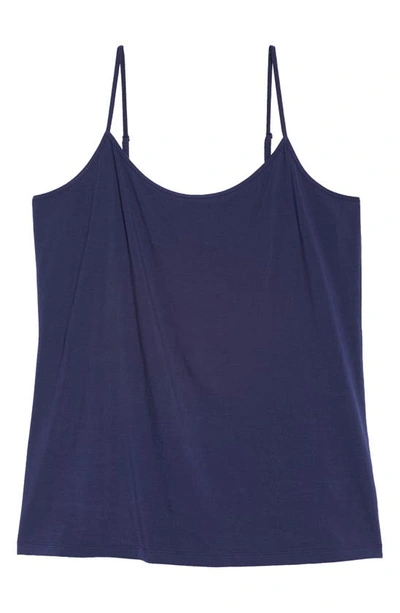 Halogen Absolute Stretch Cotton Camisole In Navy Peacoat