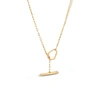 Dinny Hall 22ct Gold-plated Vermeil Silver Thalassa Faceted Medium T-bar Lariat Pendant Necklace In Gold