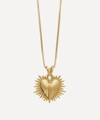 Rachel Jackson 22ct Gold-plated Electric Deco Heart Pendant Necklace In Gold