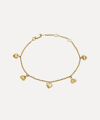 Rachel Jackson Untamed Deco Hearts 22ct Yellow-gold Plated Sterling Silver Bracelet In Gold