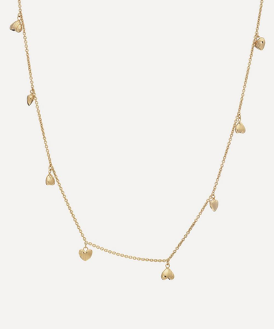 Rachel Jackson Topsy Turvy Deco Hearts Yellow-gold Plated Chain Necklace