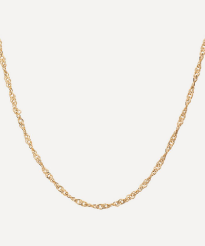 Rachel Jackson 22ct Gold-plated Mid-length Twist Chain Necklace