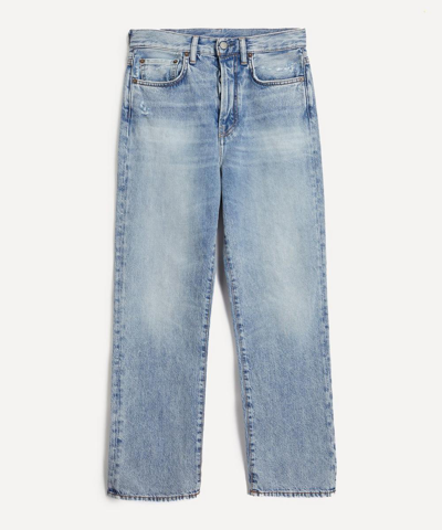 Acne Studios Mece High-rise Jeans In Light Blue Trash