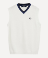 FRED PERRY MENS RE-ISSUES V-NECK KNITTED TANK-TOP