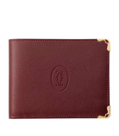 Cartier Harrods Bifold Wallet In Red